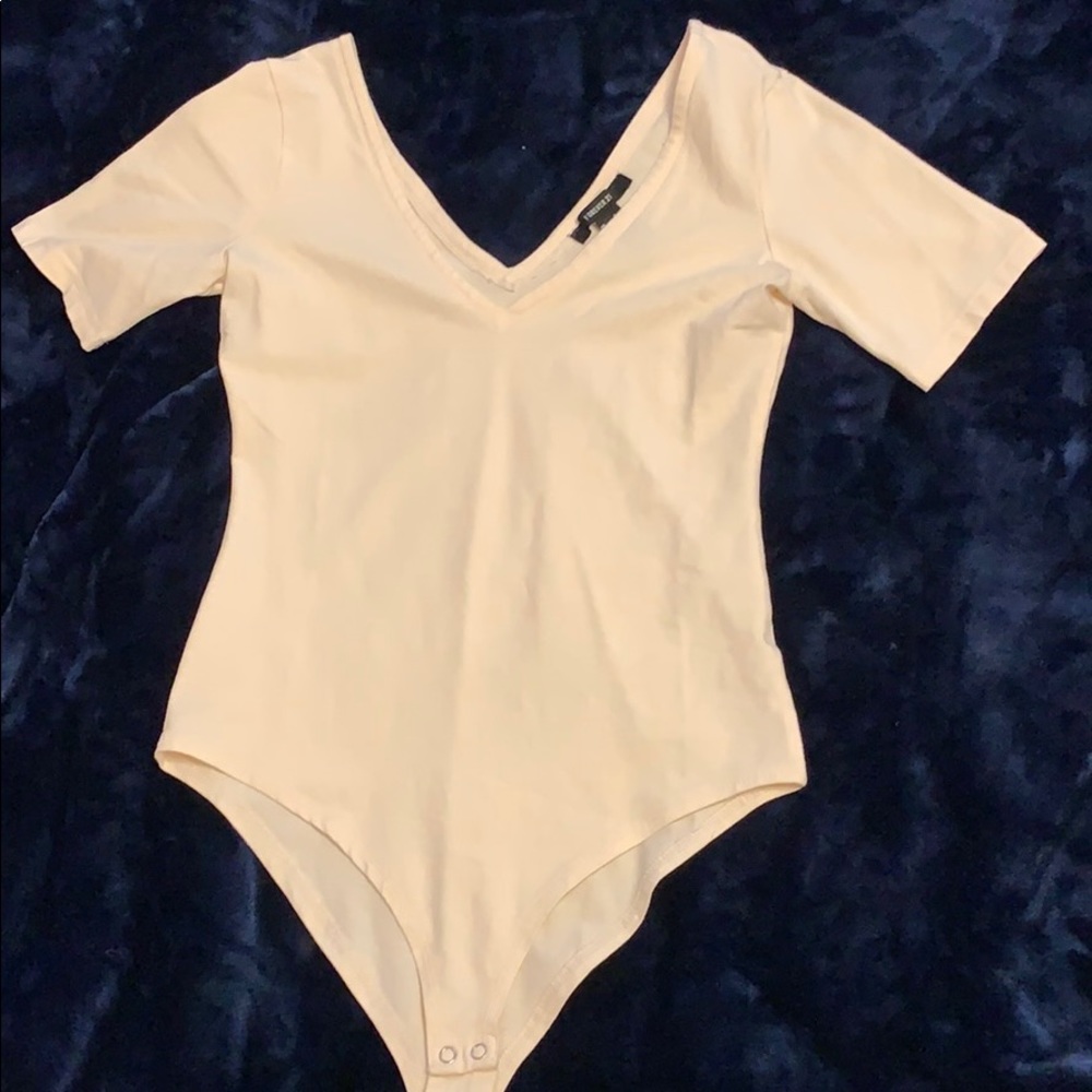 Off-white short sleeve bodysuit